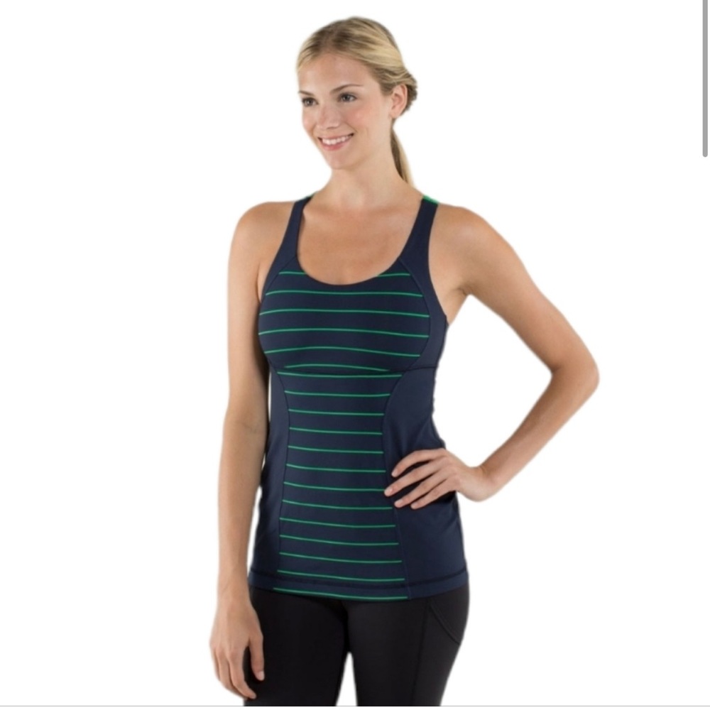Lululemon Energy Tank in Slalom Stripe Inkwell